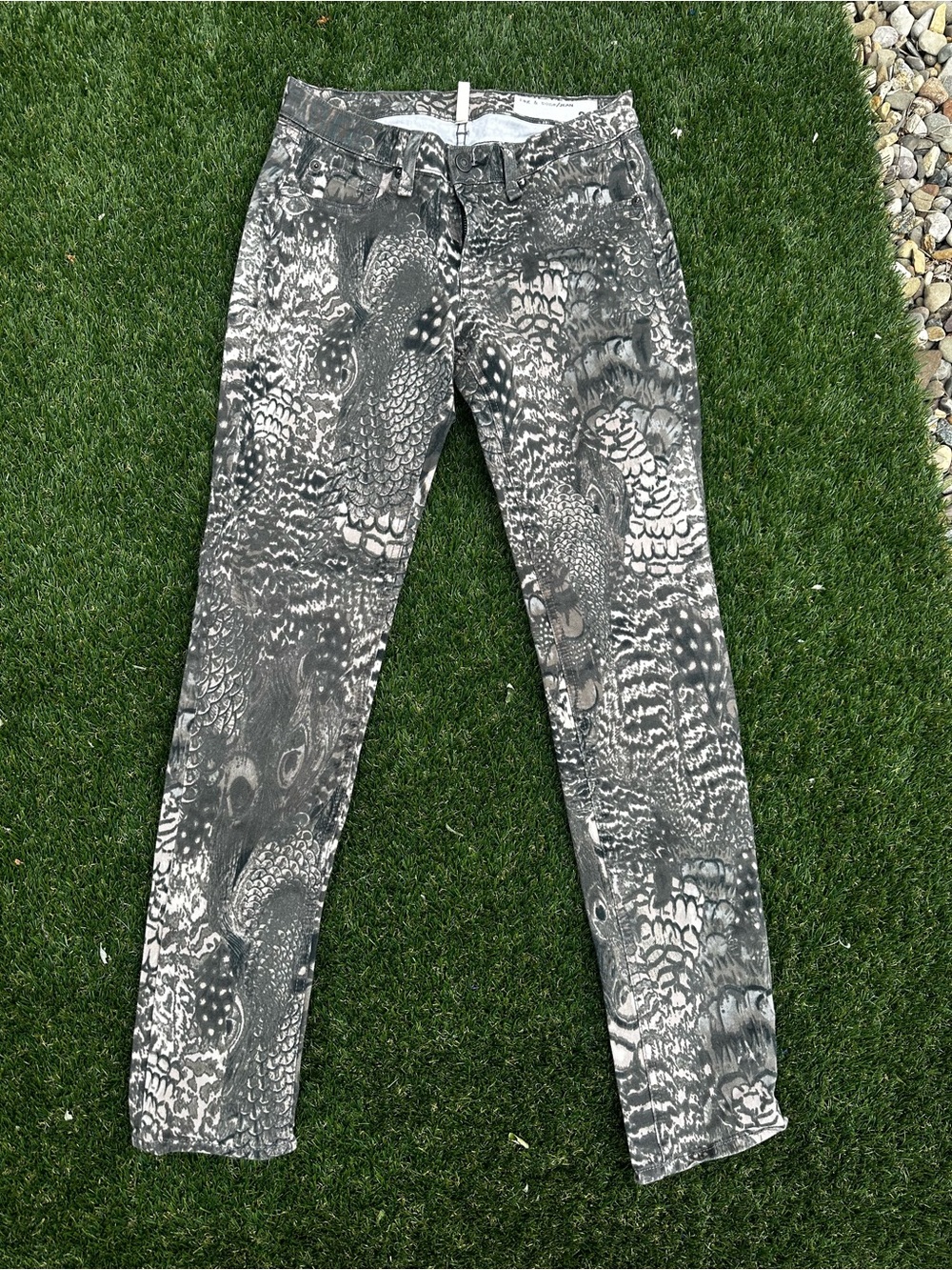 🖤 Rag & Bone Jean Printed Straight-Leg Jeans